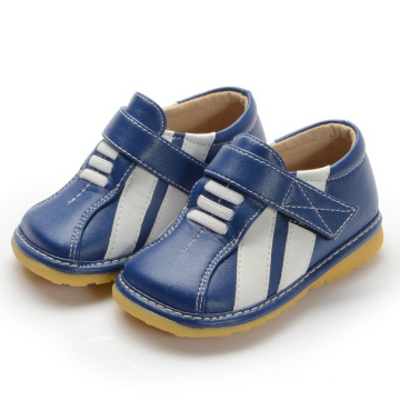 Navy Sneaker with White Stripes Toddler Boy